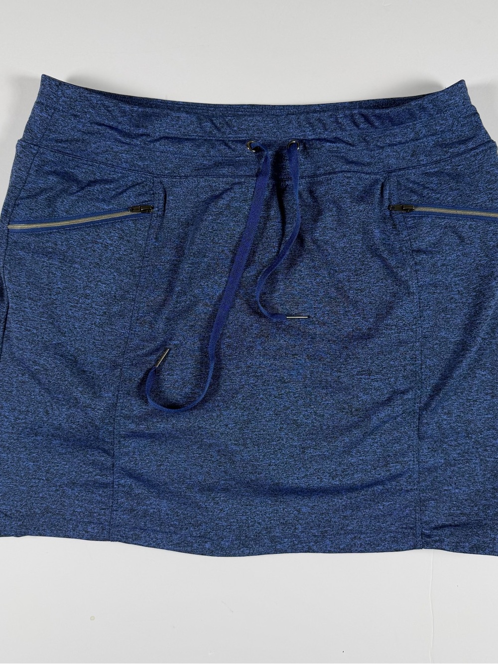 Tangerine Blue Heather Active Skort with Zipper Pockets
